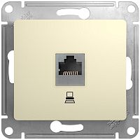 Розетка компьютерная без рамки Systeme Electric Glossa 1-м. RJ45 5e бежевый картинка